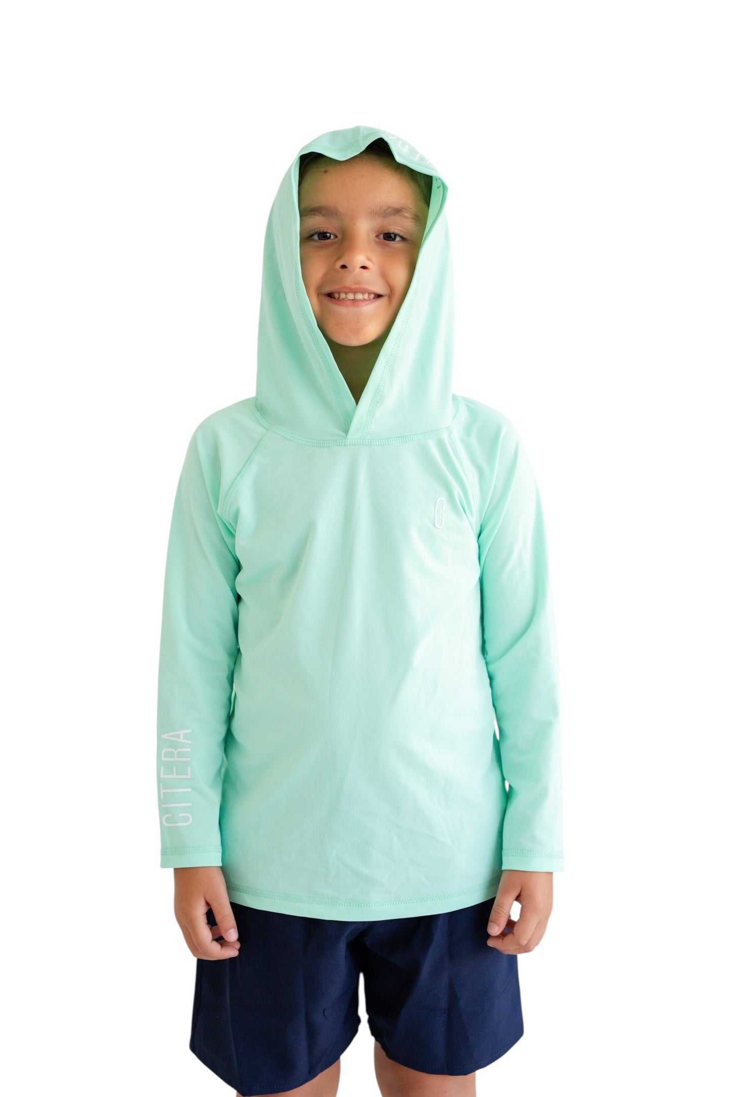 Franela UV Con Capucha Menta