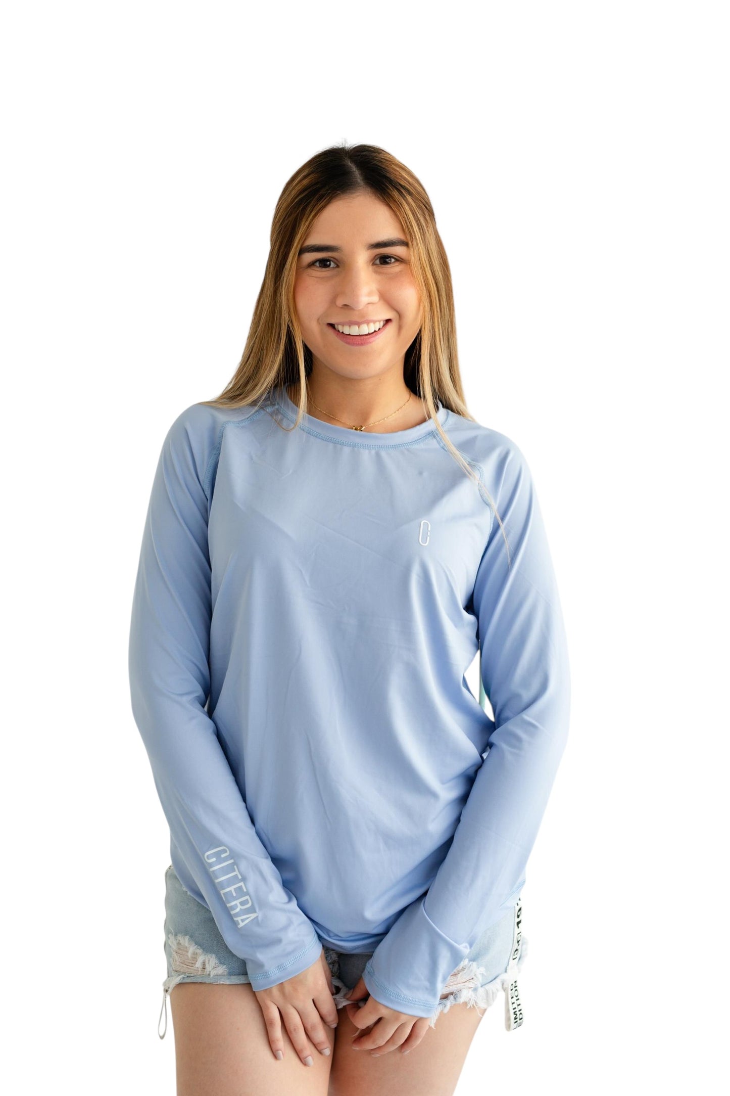 Franela UV Básica Celeste