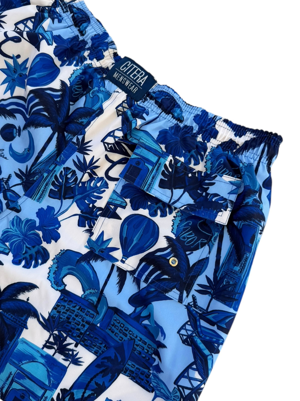 Short Blue Tropical