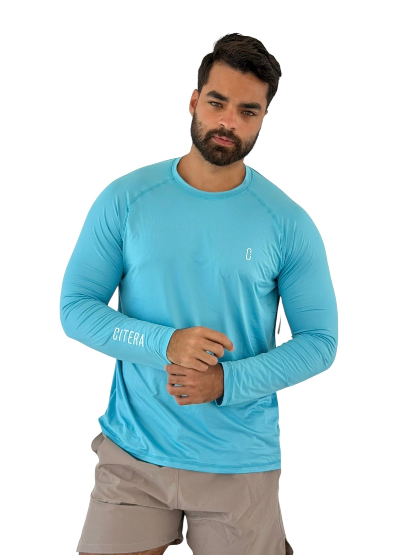 Franela UV Básica Azul Cielo