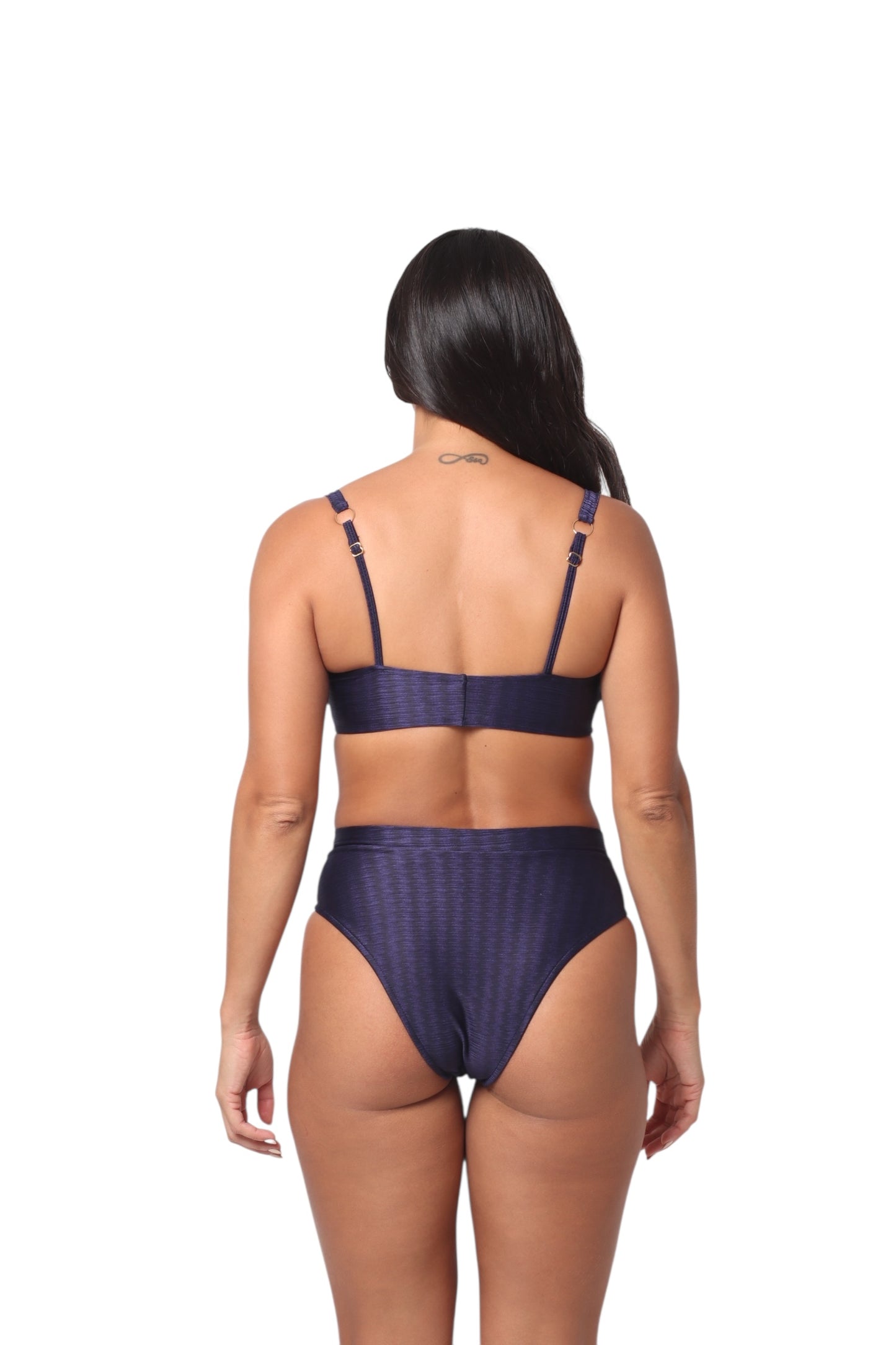 Lisboa Panty Alta Texturizado Azul Marino