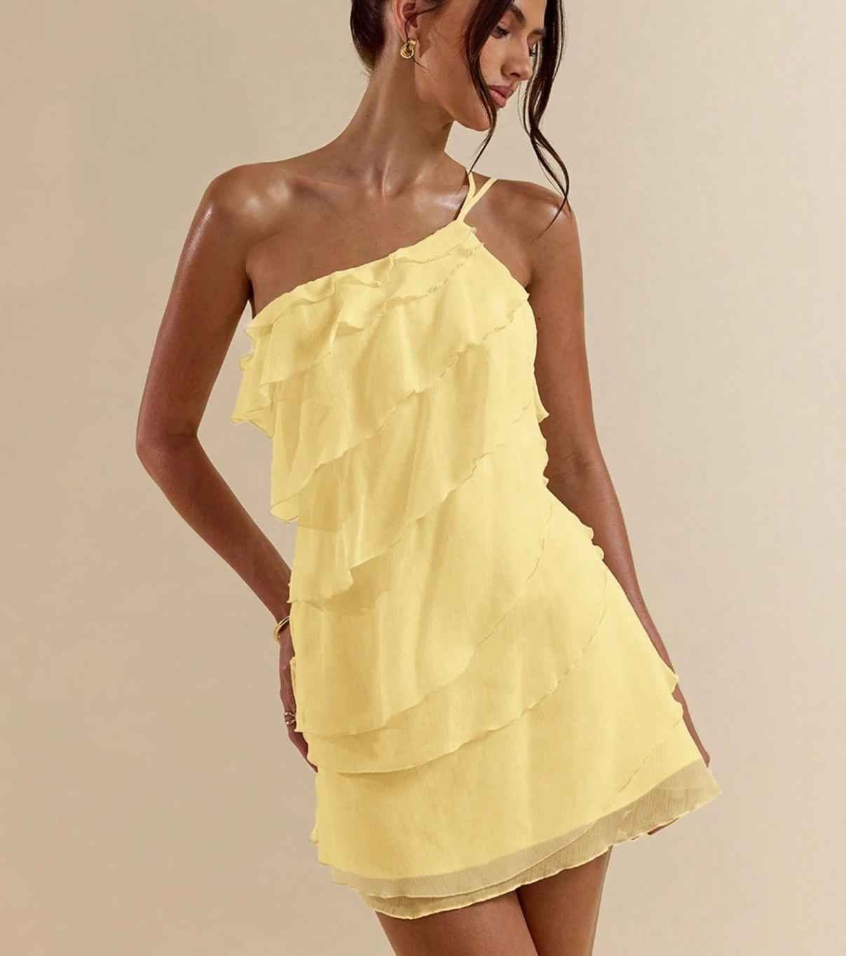 Vestido Faralados Amarillo