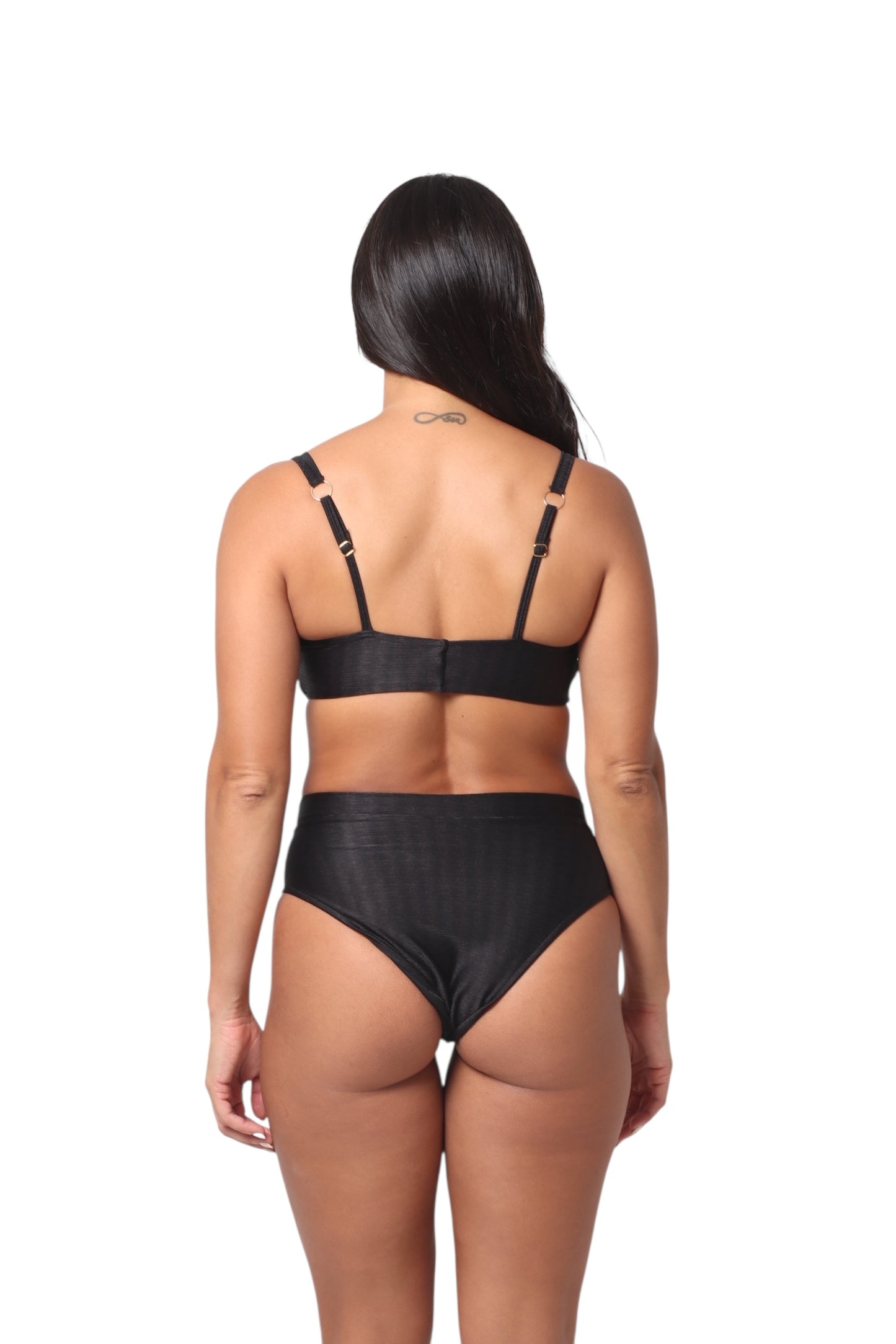 Lisboa Panty Alta Texturizado Negro