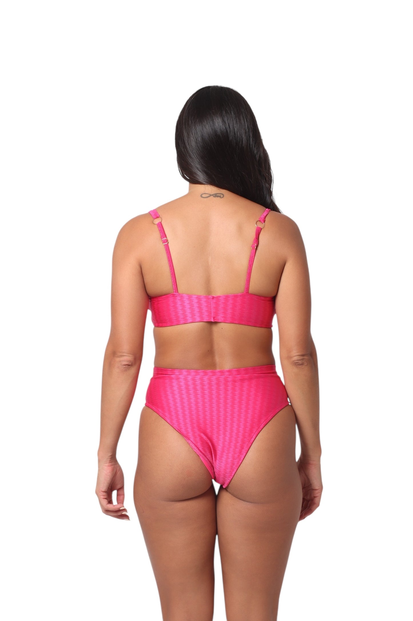 Lisboa Panty Alta Texturizado Fucsia