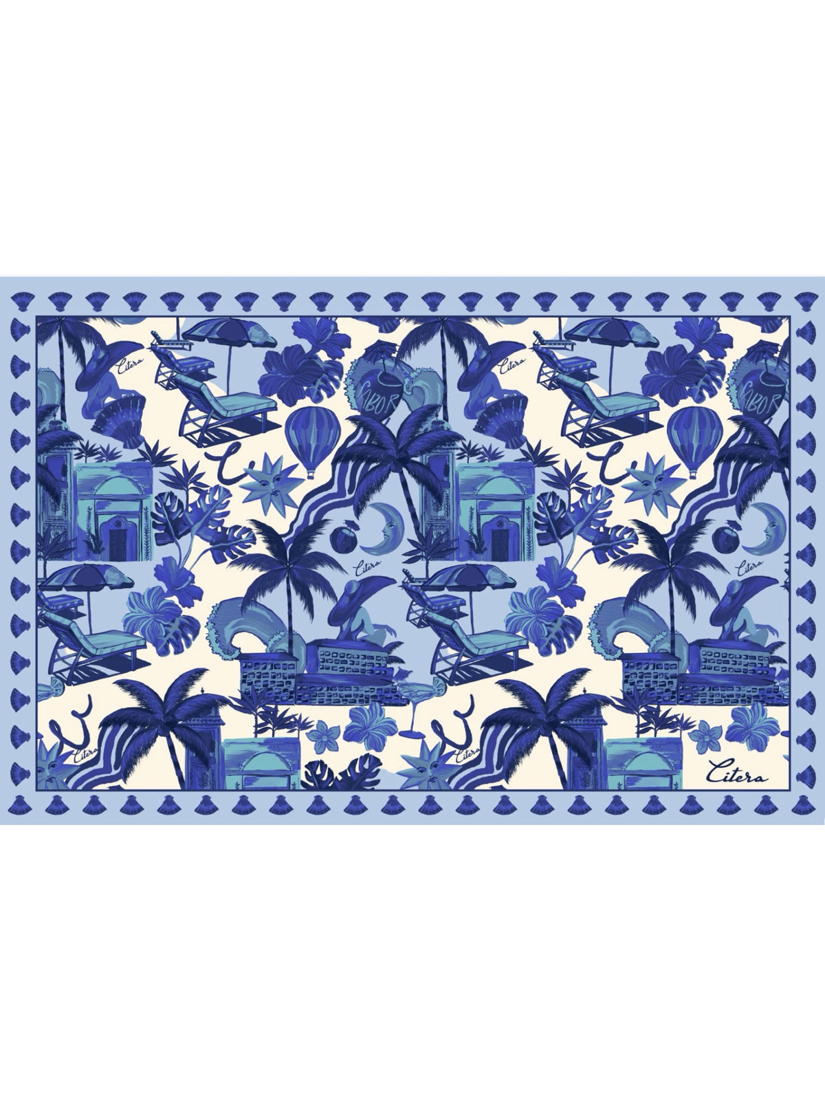 Pareo Blue Tropical