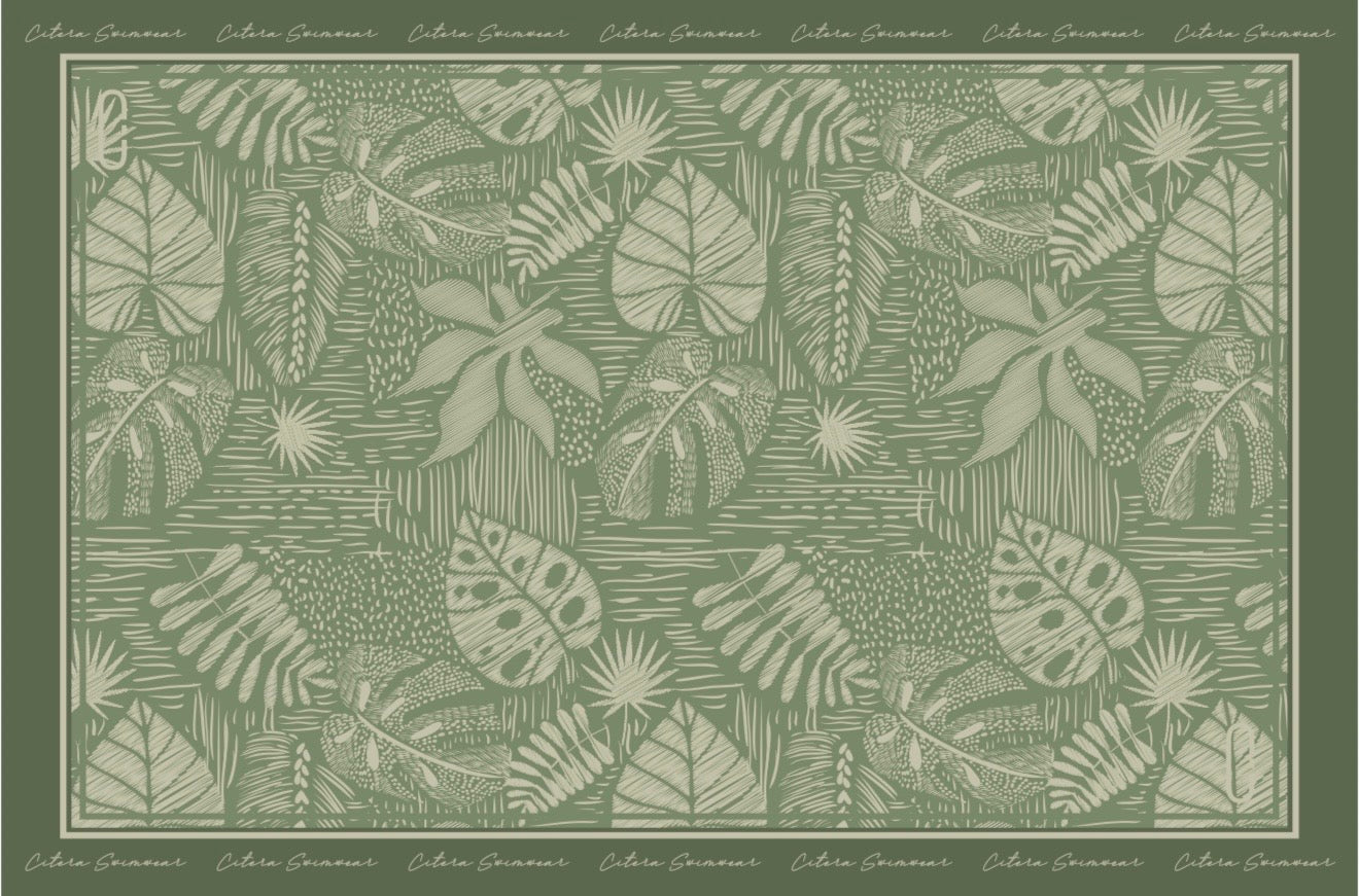 Pareo Match Hojas Verdes