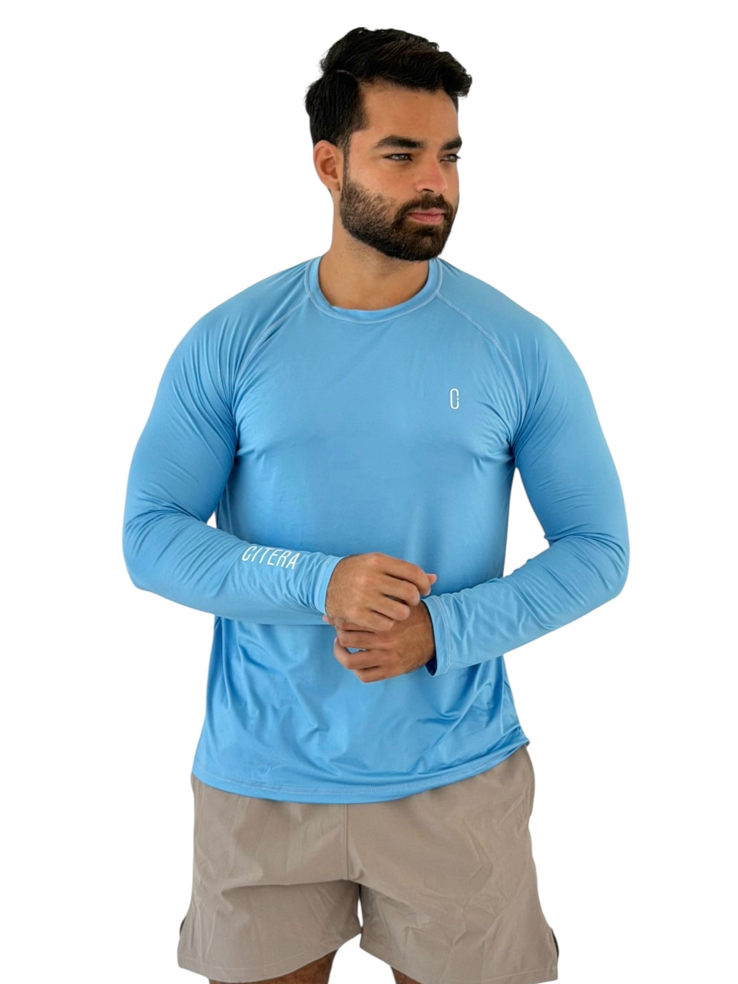 Franela UV Básica Azul Lavanda