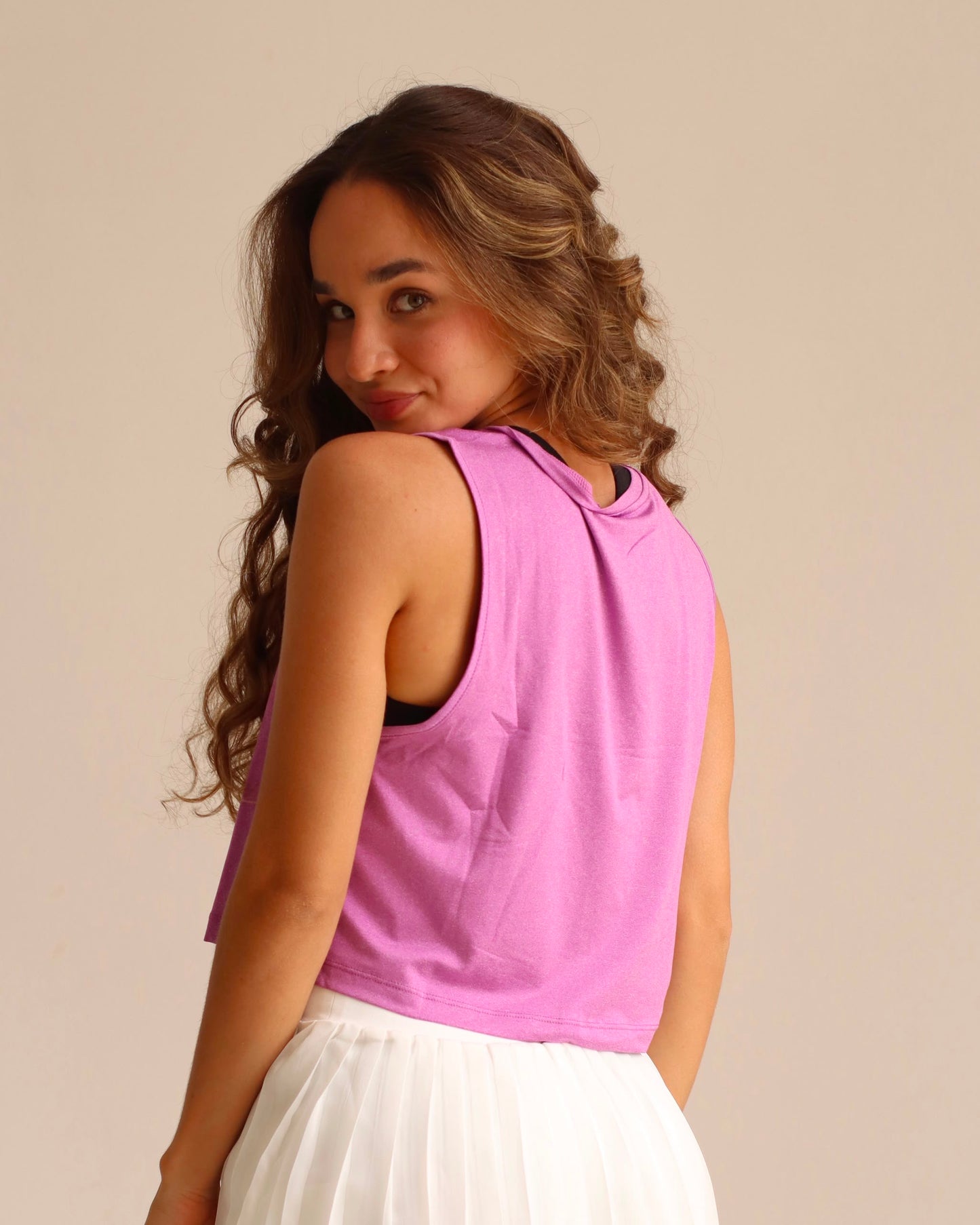 Top Sin Mangas Morado