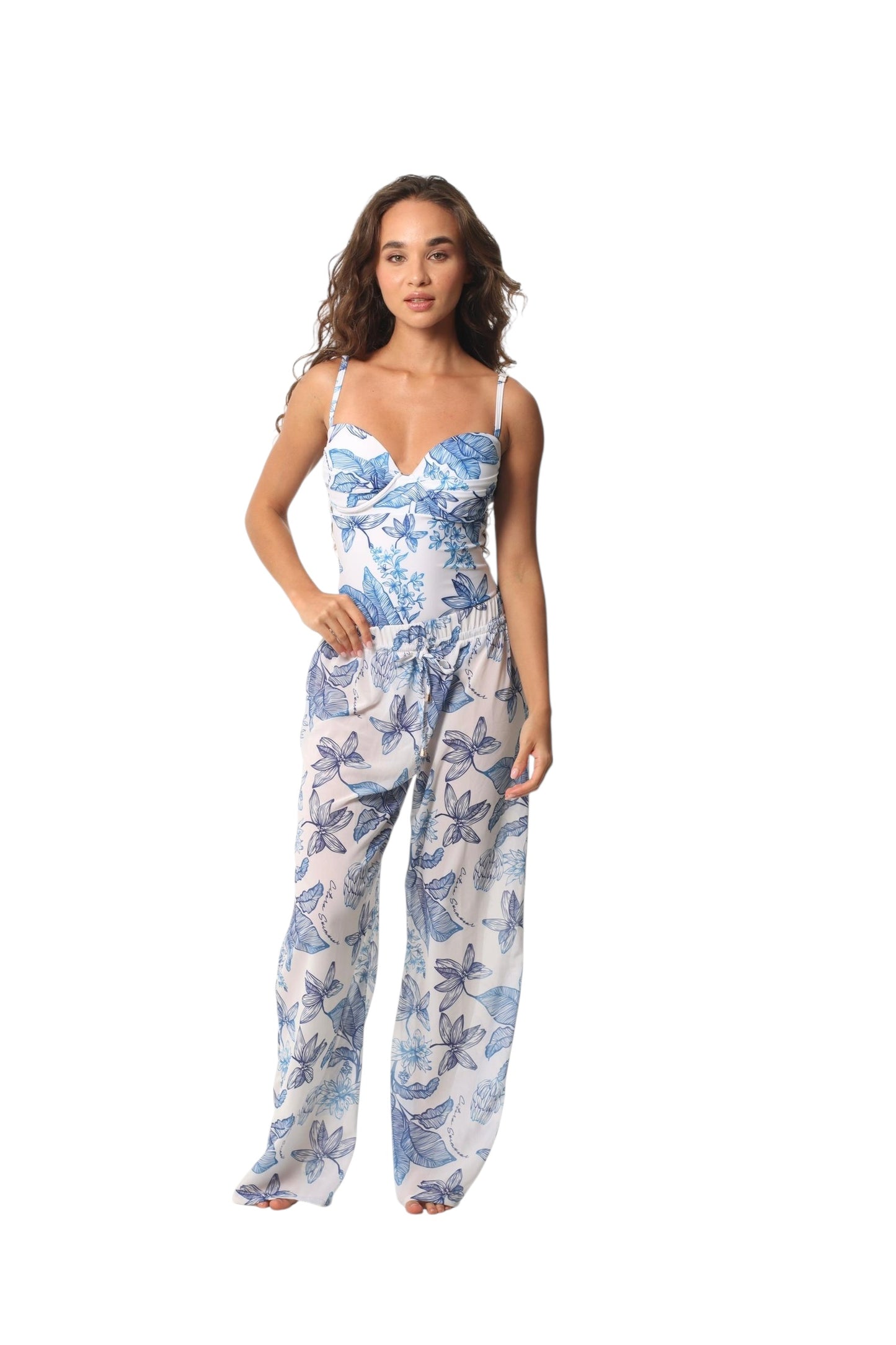 Pants Match Blue Tropical