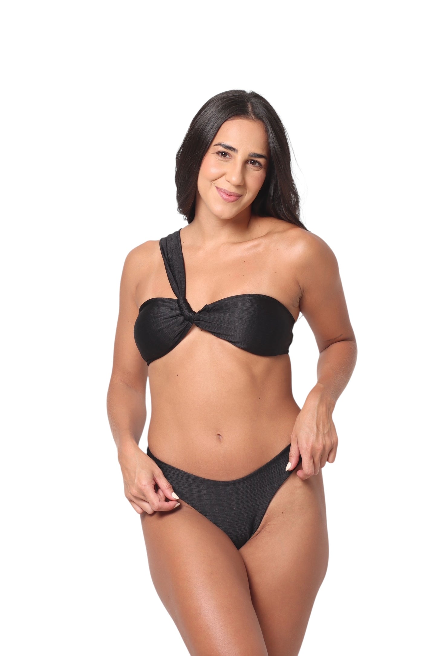 Gibraltar Texturizado Panty Semi Negro