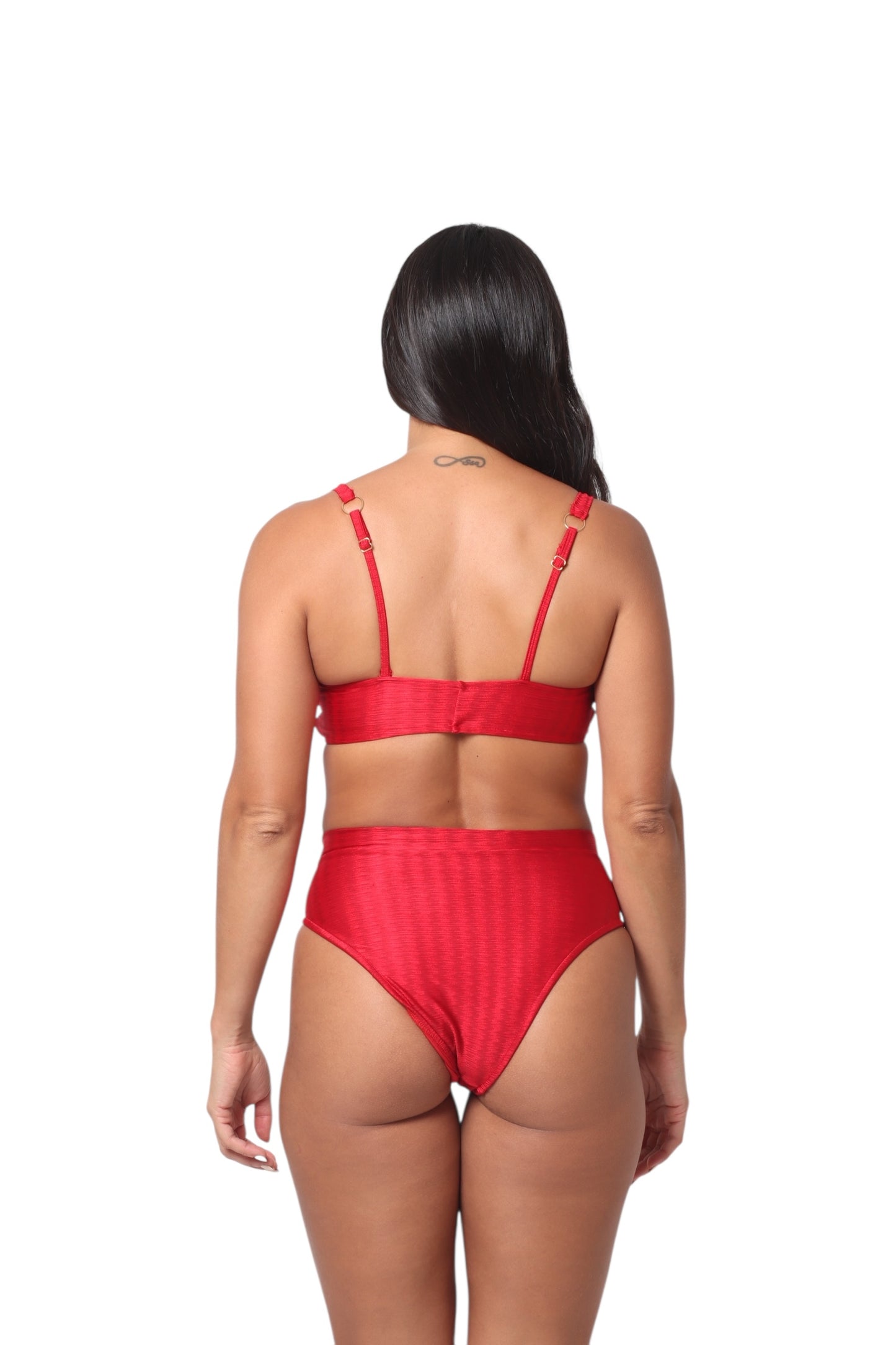 Lisboa Panty Alta Texturizado Rojo