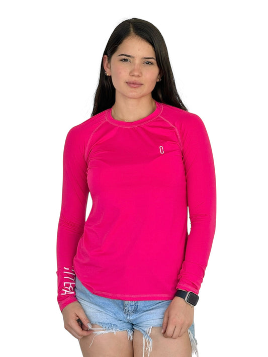 Franela UV Básica Fucsia