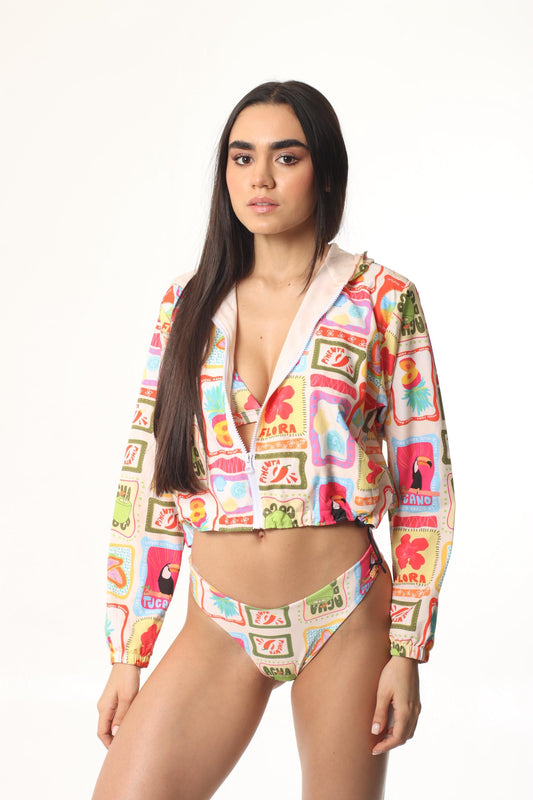 Chaqueta Match Tropical Doodle