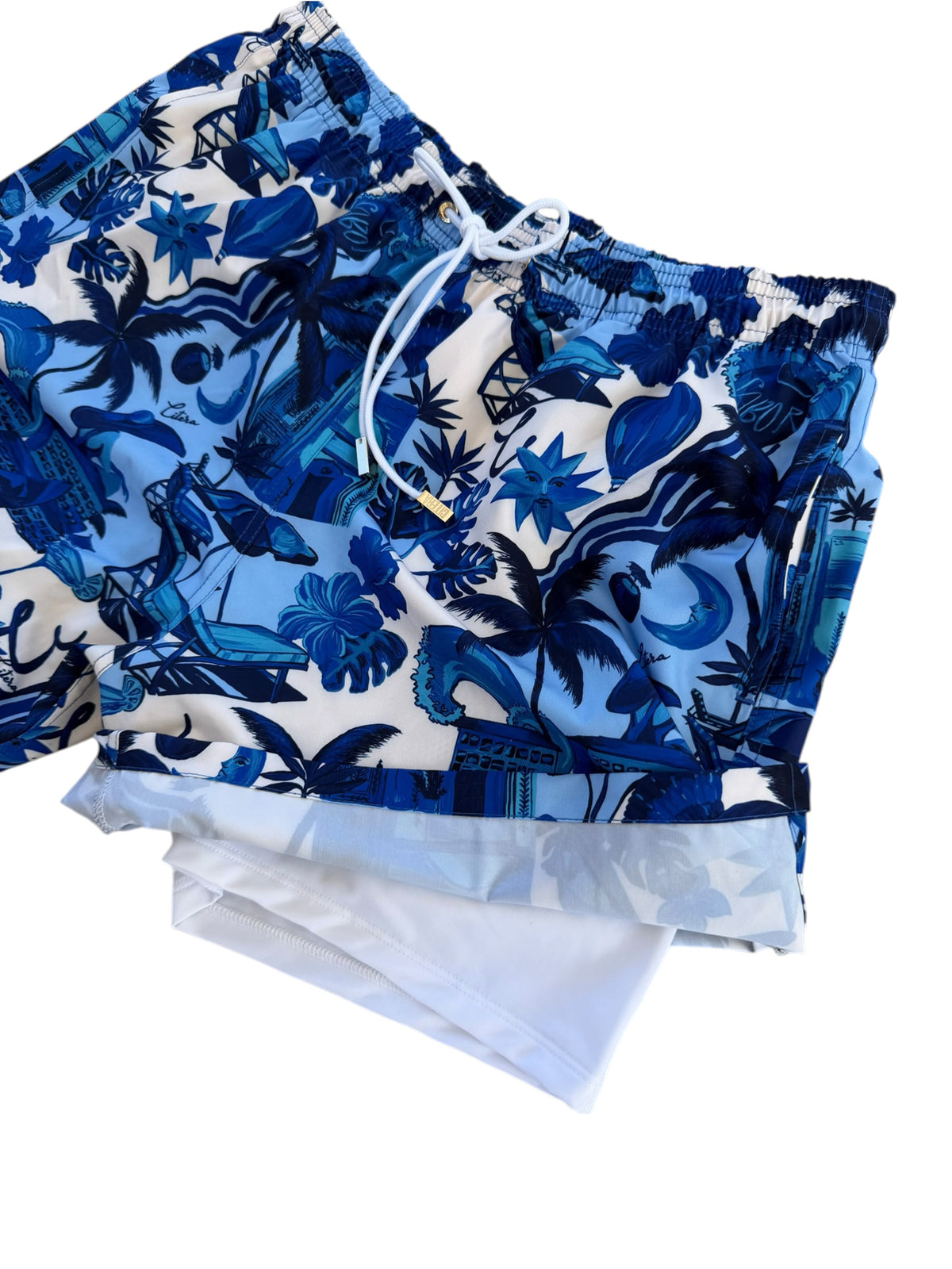 Short Blue Tropical