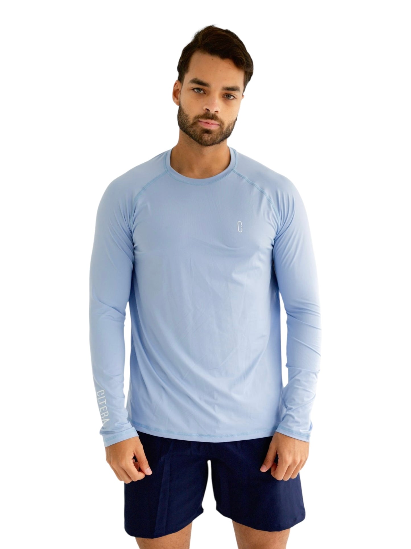 Franela UV Básica Celeste