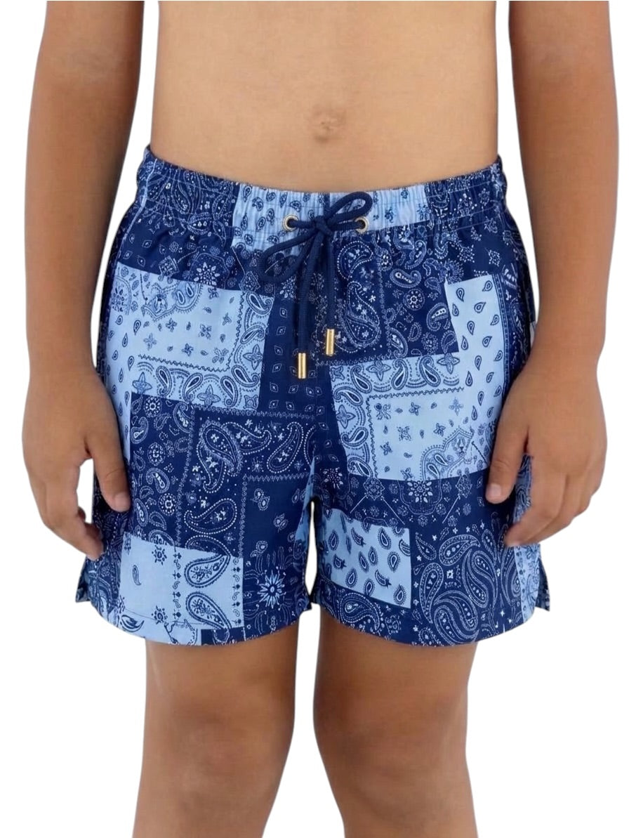 Short Blue Bandana