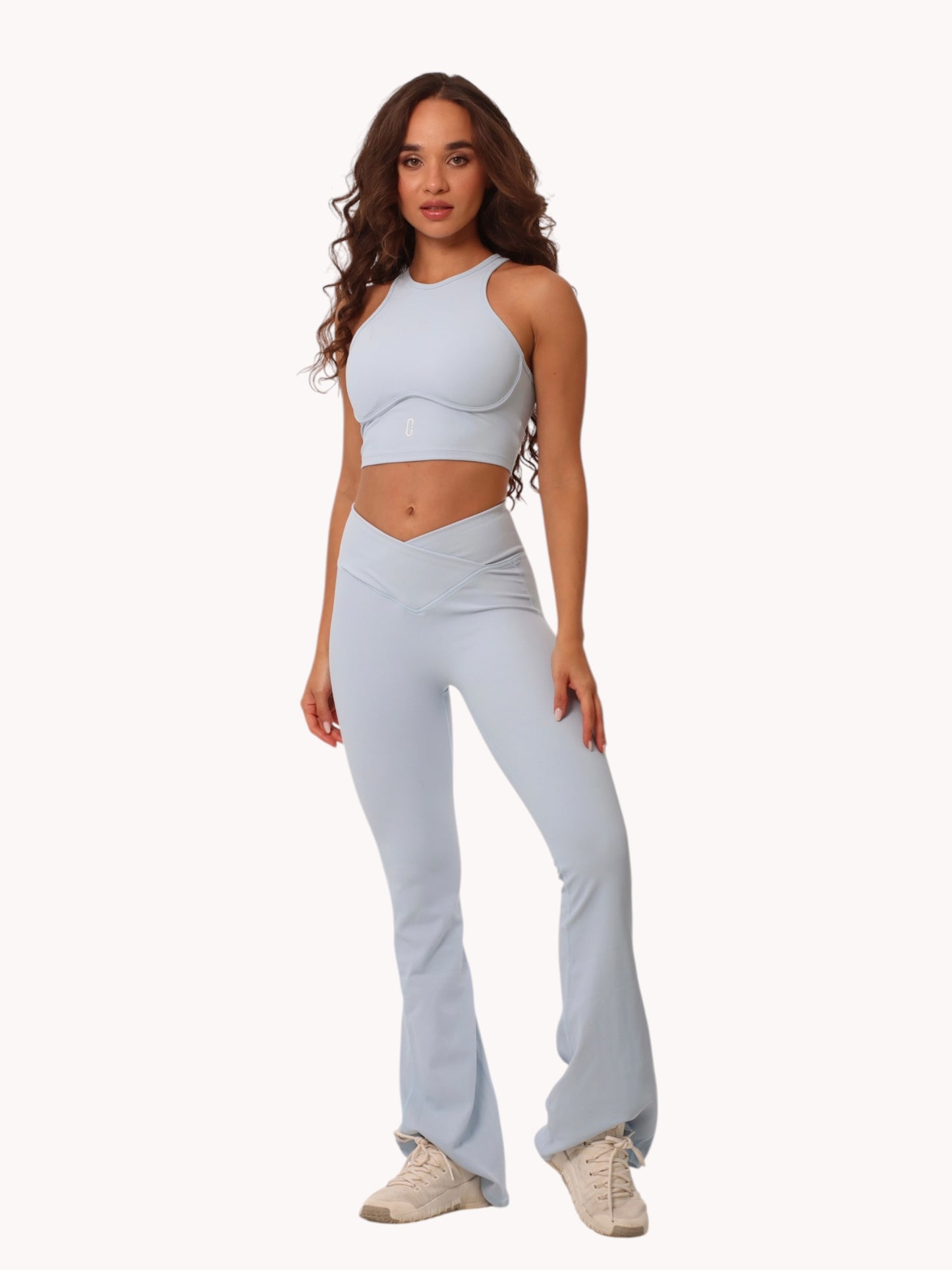 Set Bota Ancha Acanalado Azul