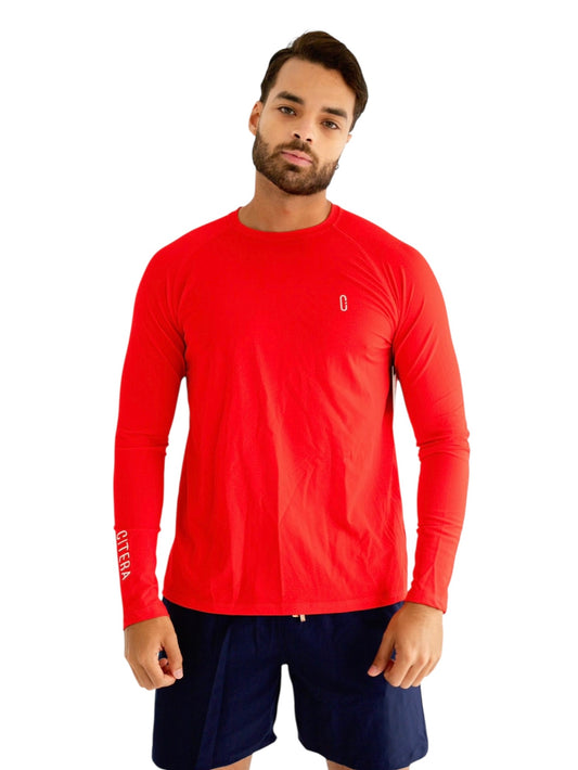 Franela UV Básica Rojo