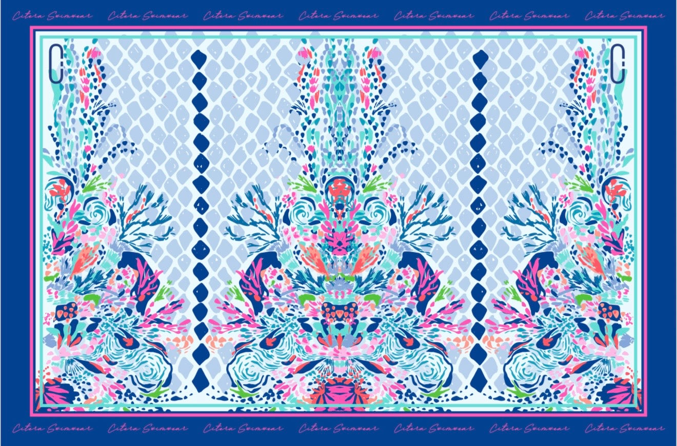 Pareo Match Coral Blue