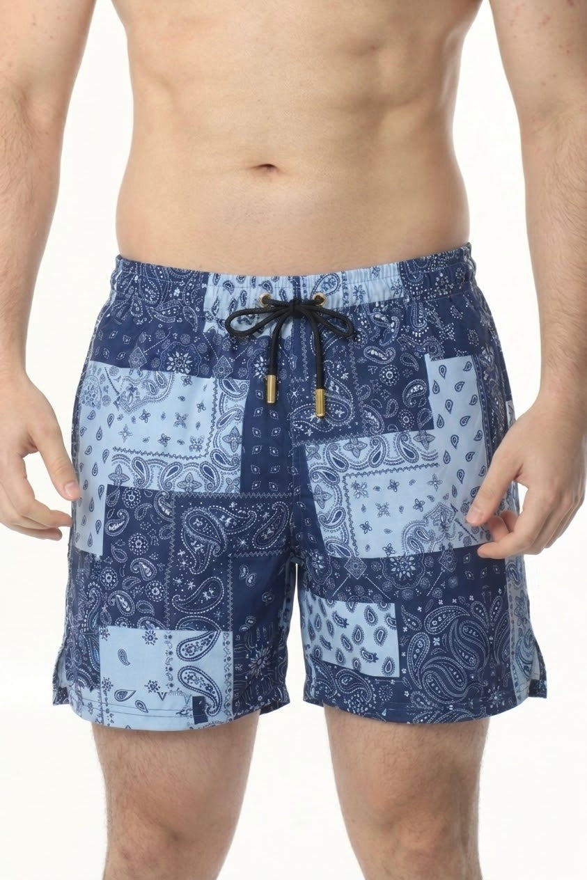 Short Blue Bandana