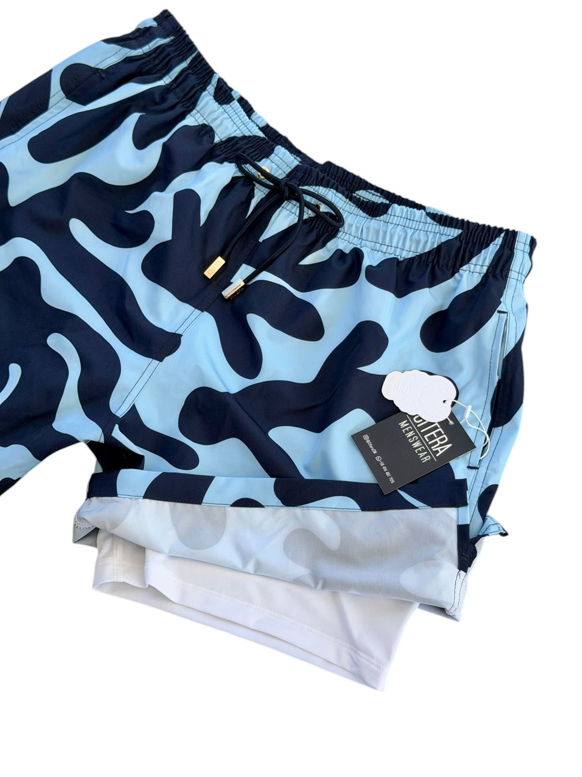Short Algas Azules