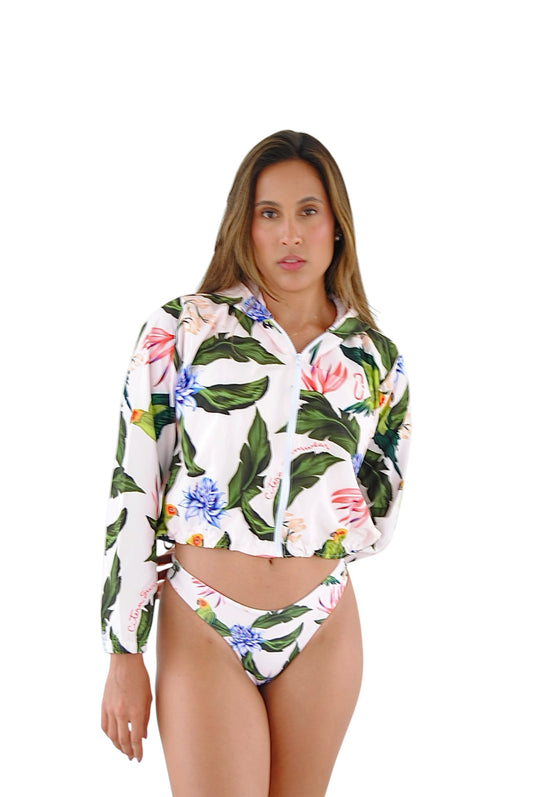 Chaqueta Loros Tropicales