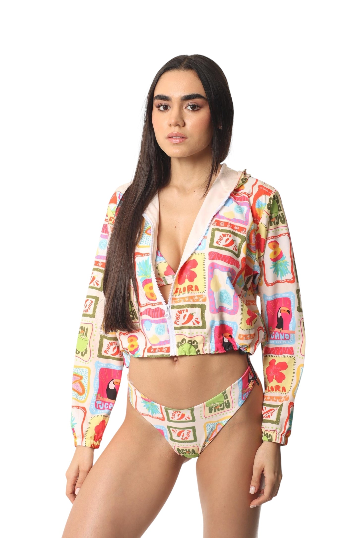 Chaqueta Match Tropical Doodle