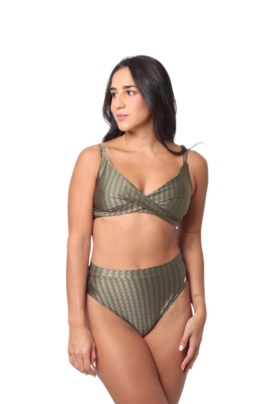Lisboa Panty Alta Texturizado Verde