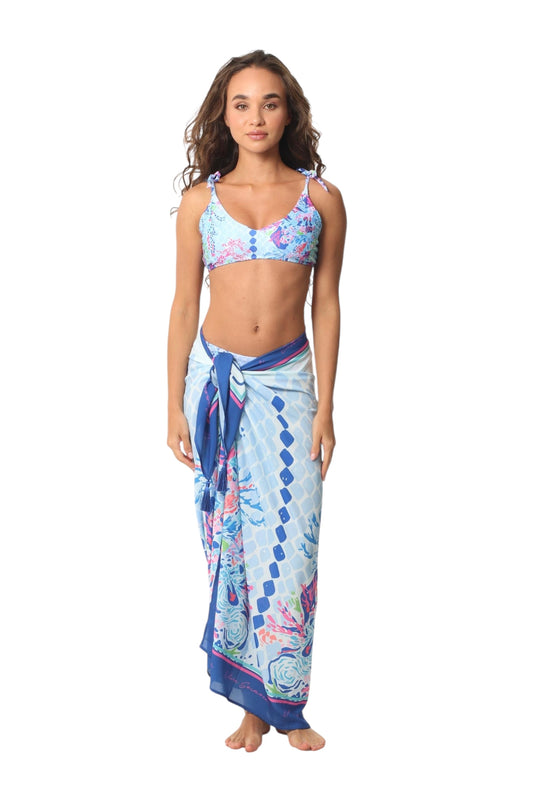 Pareo Match Coral Blue