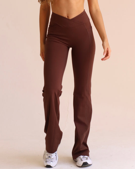 Leggings Bota Ancha Marrón