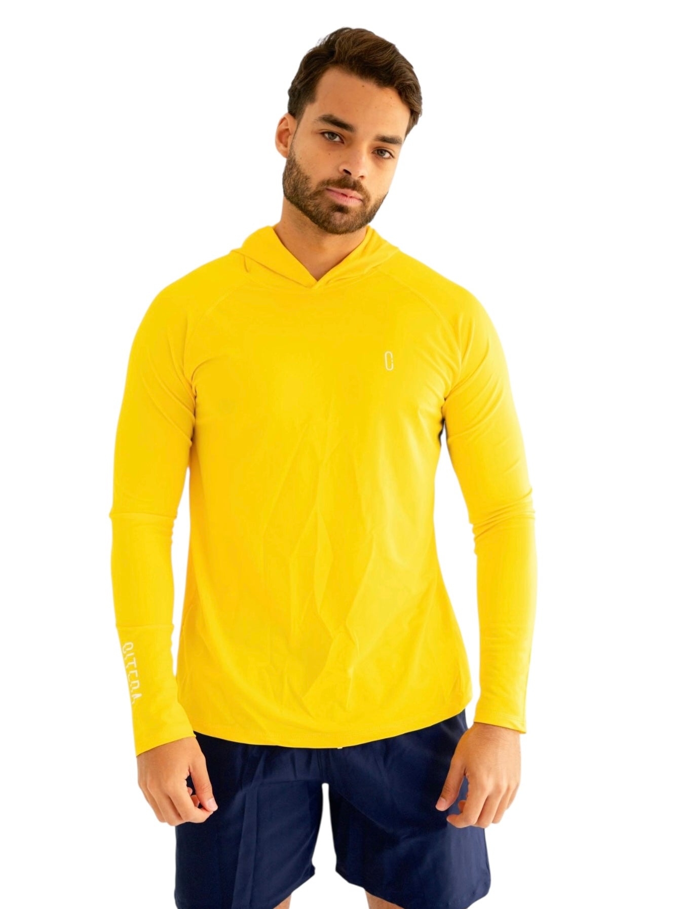 Franela UV Con Capucha Amarillo