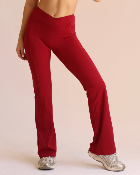 Leggings Bota Ancha Rojo