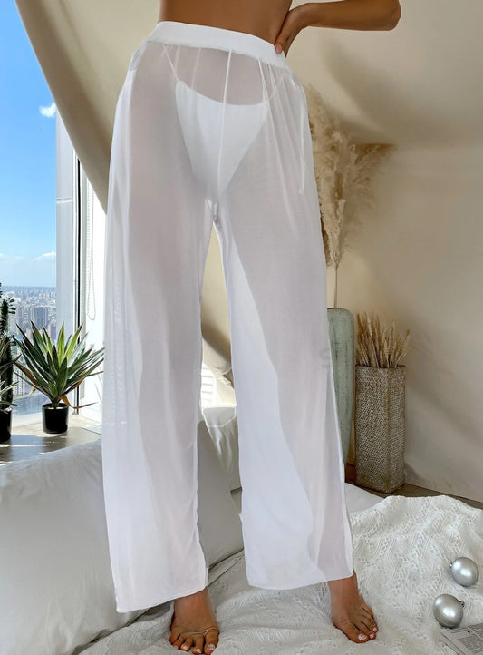 Pantalon Blanco Transparente