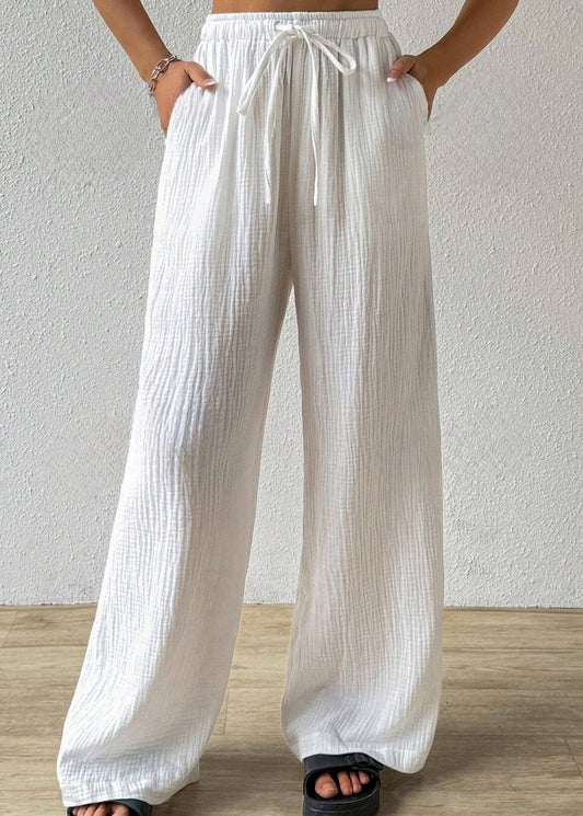 Pantalon Corrugado Blanco