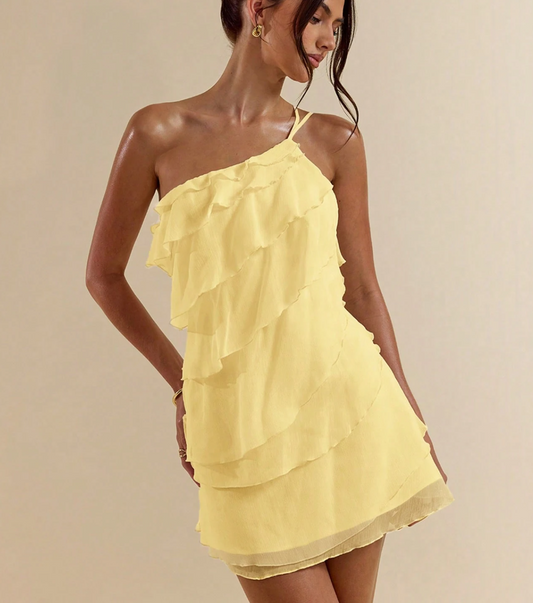 Vestido Faralados Amarillo