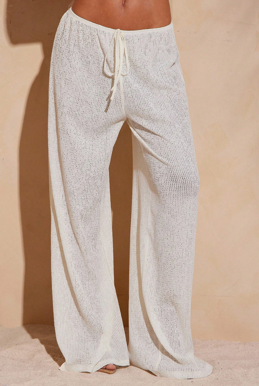 Pantalon Blanco Tejido