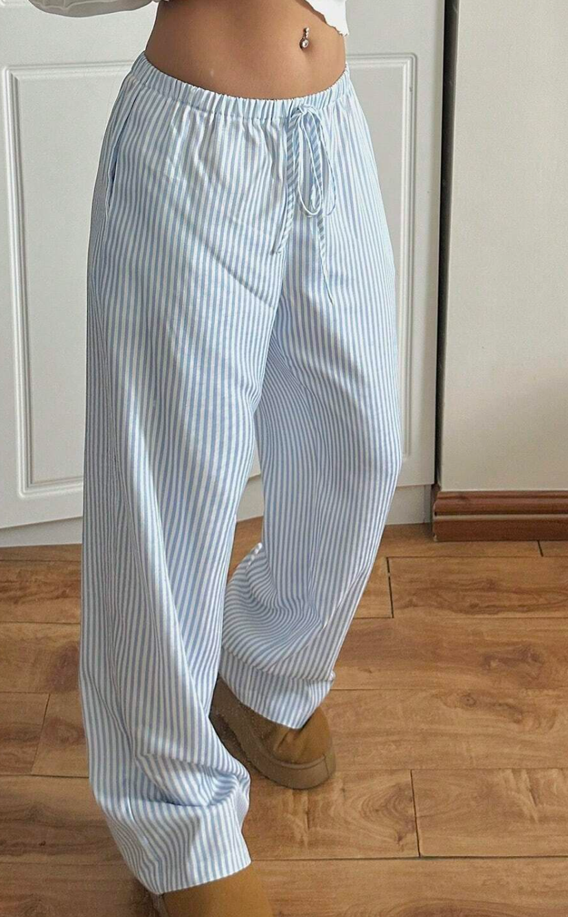 Pantalon Rayas Azul
