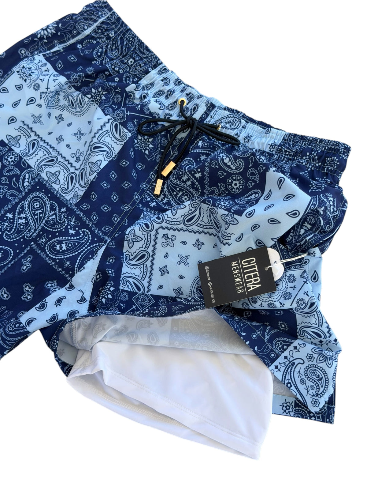 Short Blue Bandana