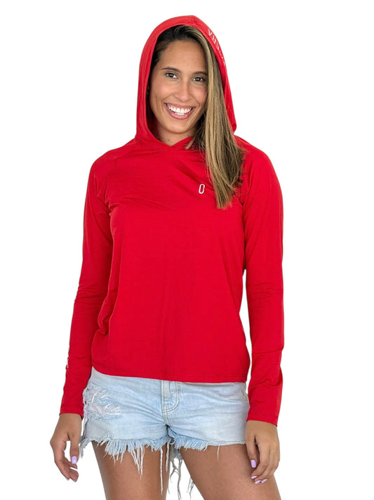 Franela UV Con Capucha Roja