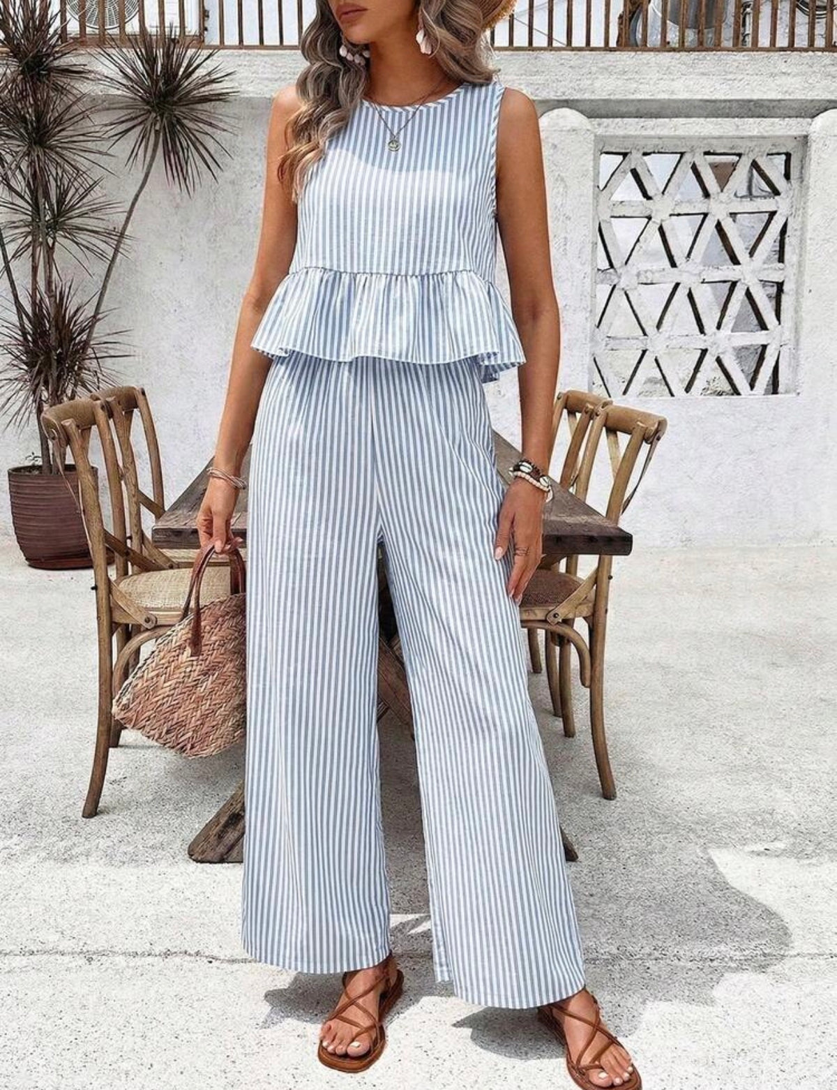 Set Rayas Azul