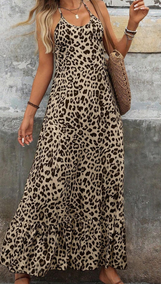 Vestido Largo Animal Print